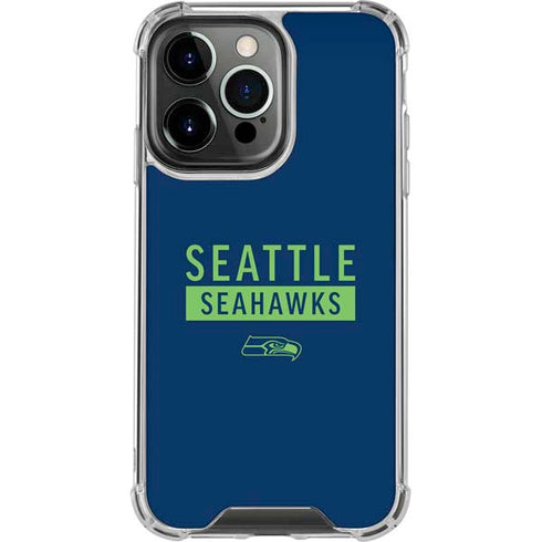 NFL Seattle Seahawks Blue Performance Series iPhone 15 Pro Clear Case